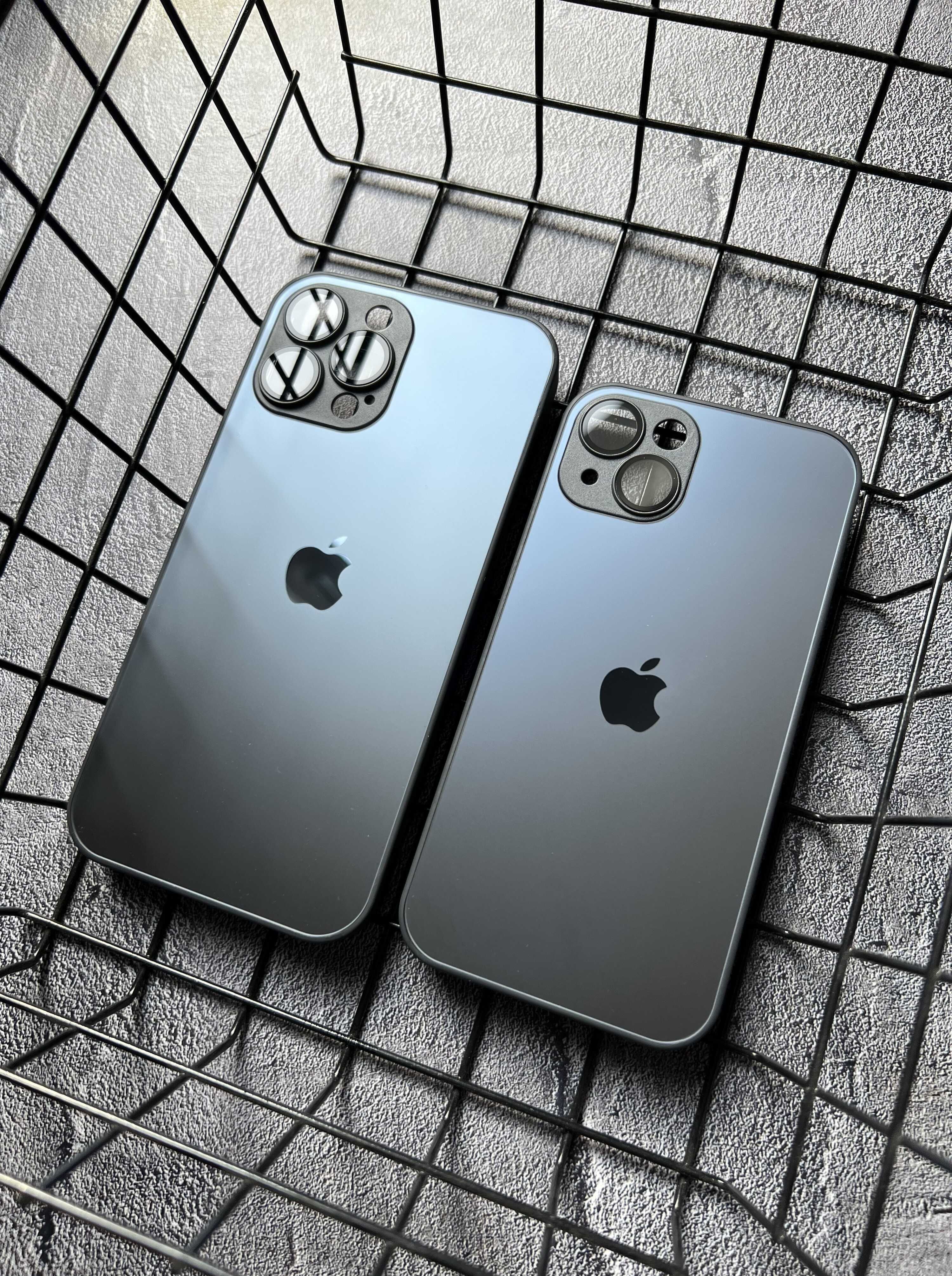 Чехол на iPhone 11 про макс и другие, стеклянный Айфон Glass case А.12