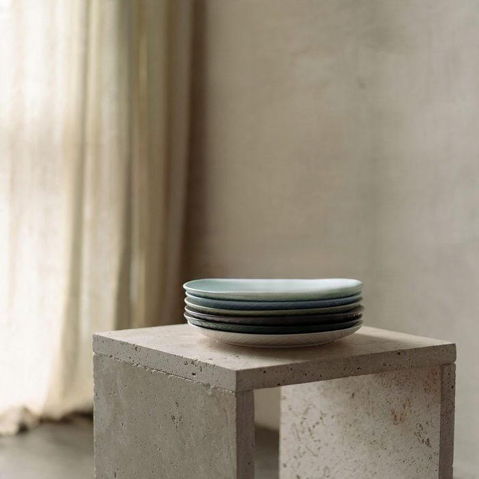 Kivy zestaw 6szt talerzy obiadowych ceramicznych różne kolory śr 27cm