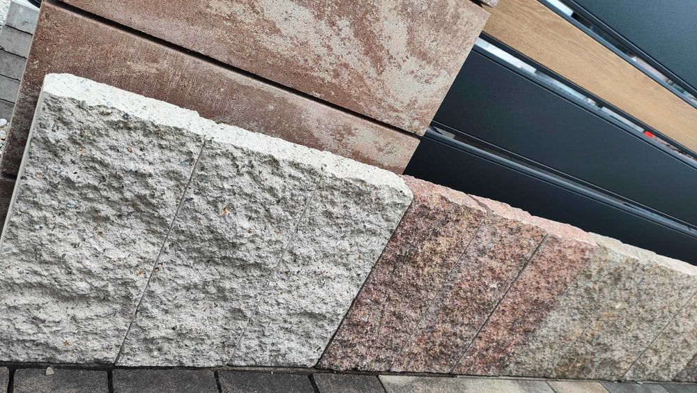 Cegła do budowy grilla palisada obrzeże łupane łupana palisady 38x15x6