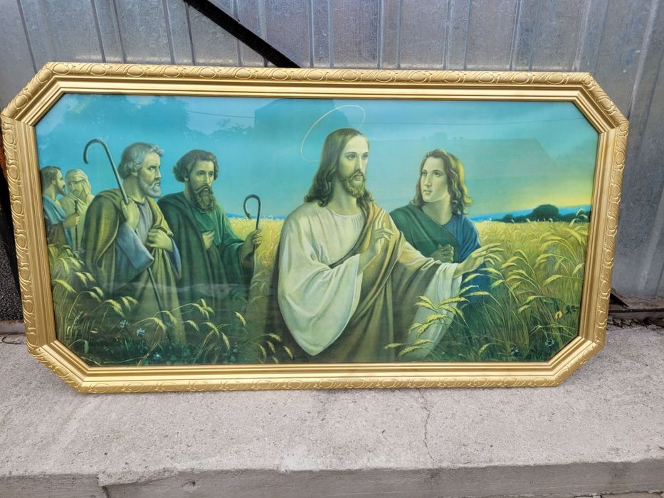 Duży obraz religijny antyk