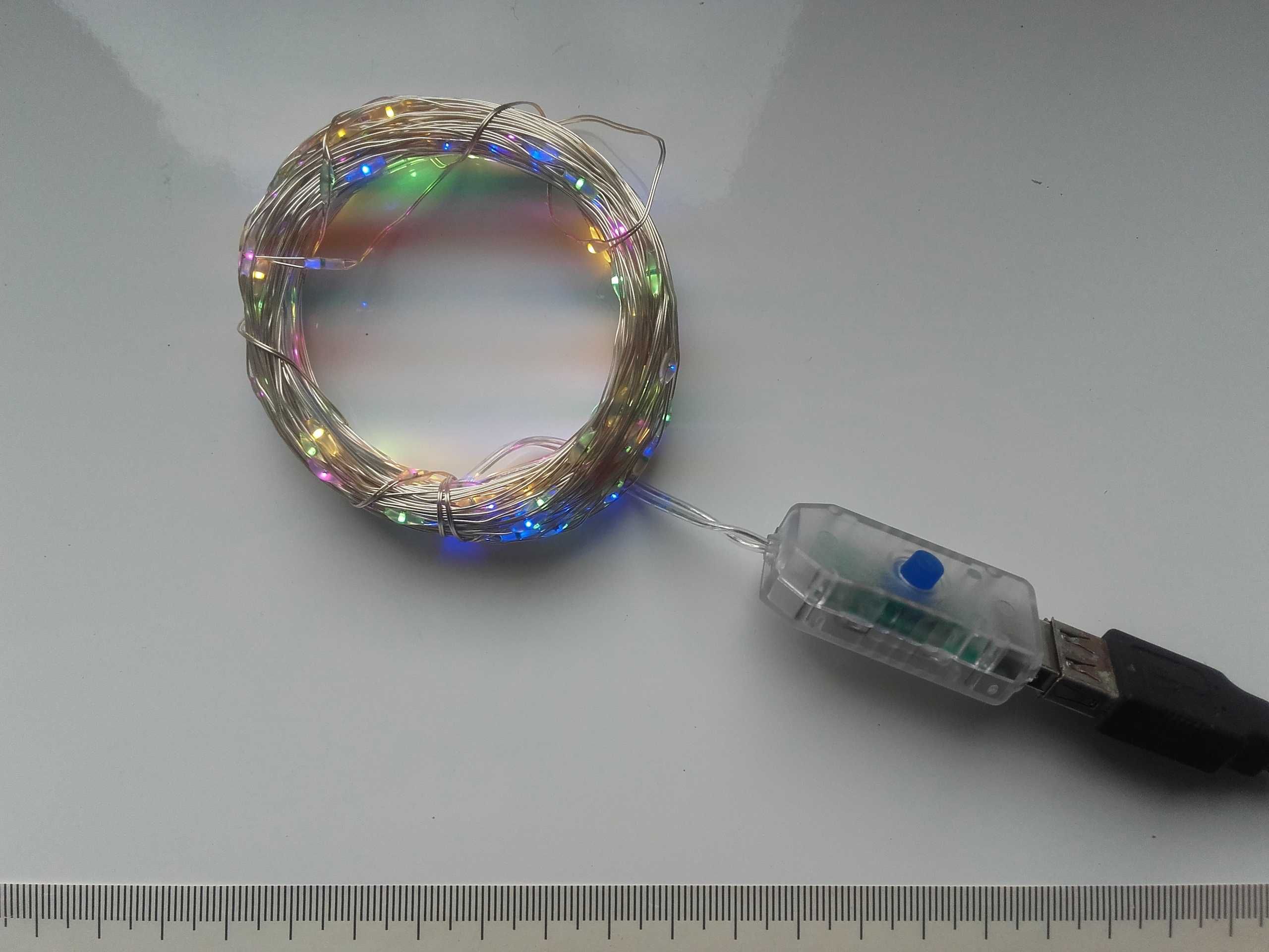 Dekoracyjne malutkie lampki USB z różnym mruganiem 20m z pilotem przyc