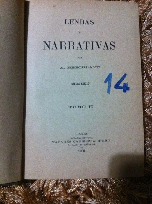 Lendas e Narrativas de Alexandre Herculano - Ano 1900