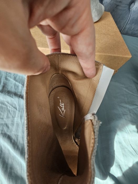 Zamszowe botki bez palców Kati r.40