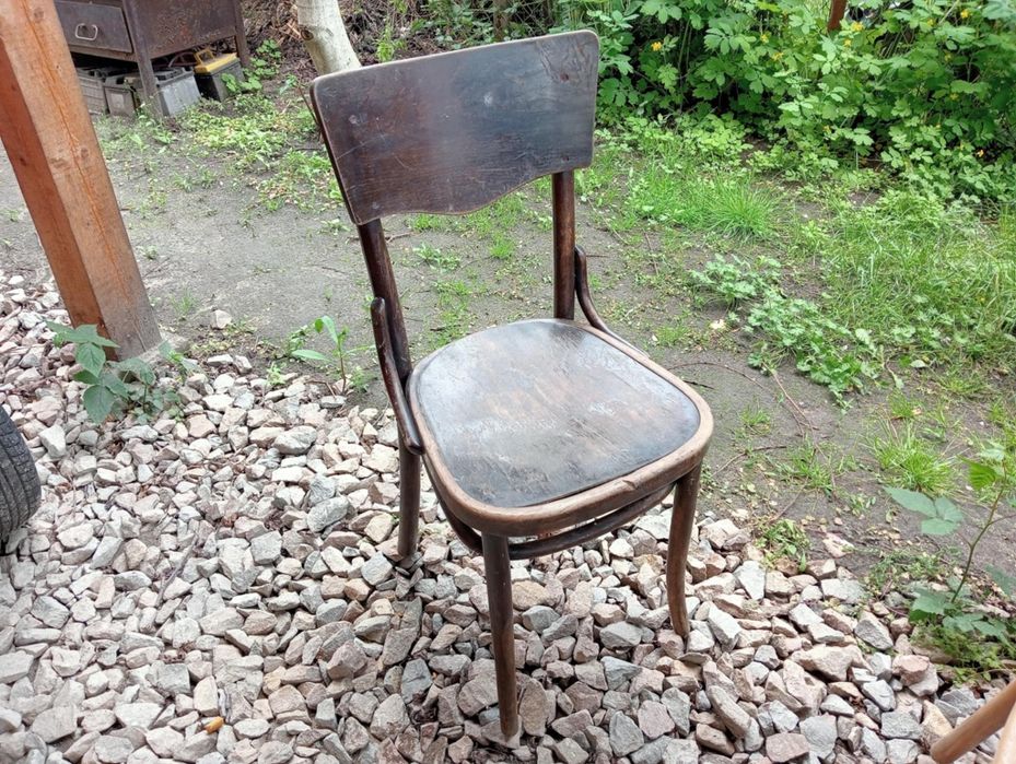 Stare Drewniane Krzesło Jar Aga Patyczak PRL Thonet Gięte Patyczak