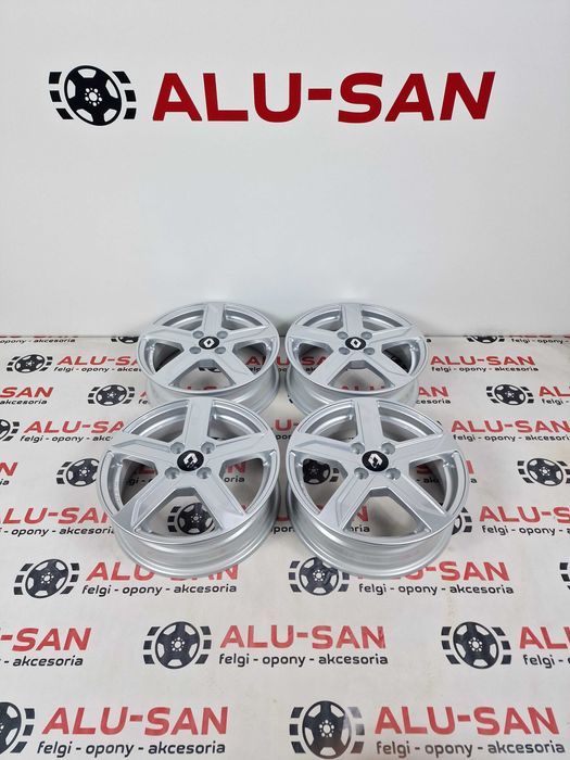 NOWE alufelgi RENAULT 15" 4x100 Captur Clio Kangoo Megane Srebrne
