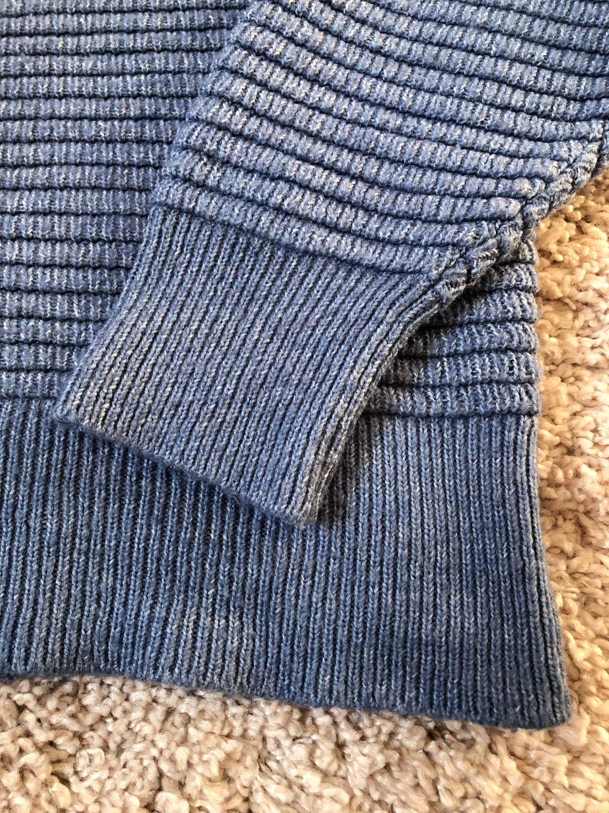 Sweter Mango MNG casual błękitny niebieski S zimowy dzianina