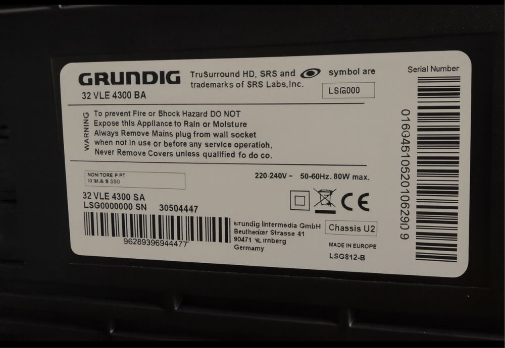 Телевізор Grundig 32 VLE 4300 BA – 32” LED