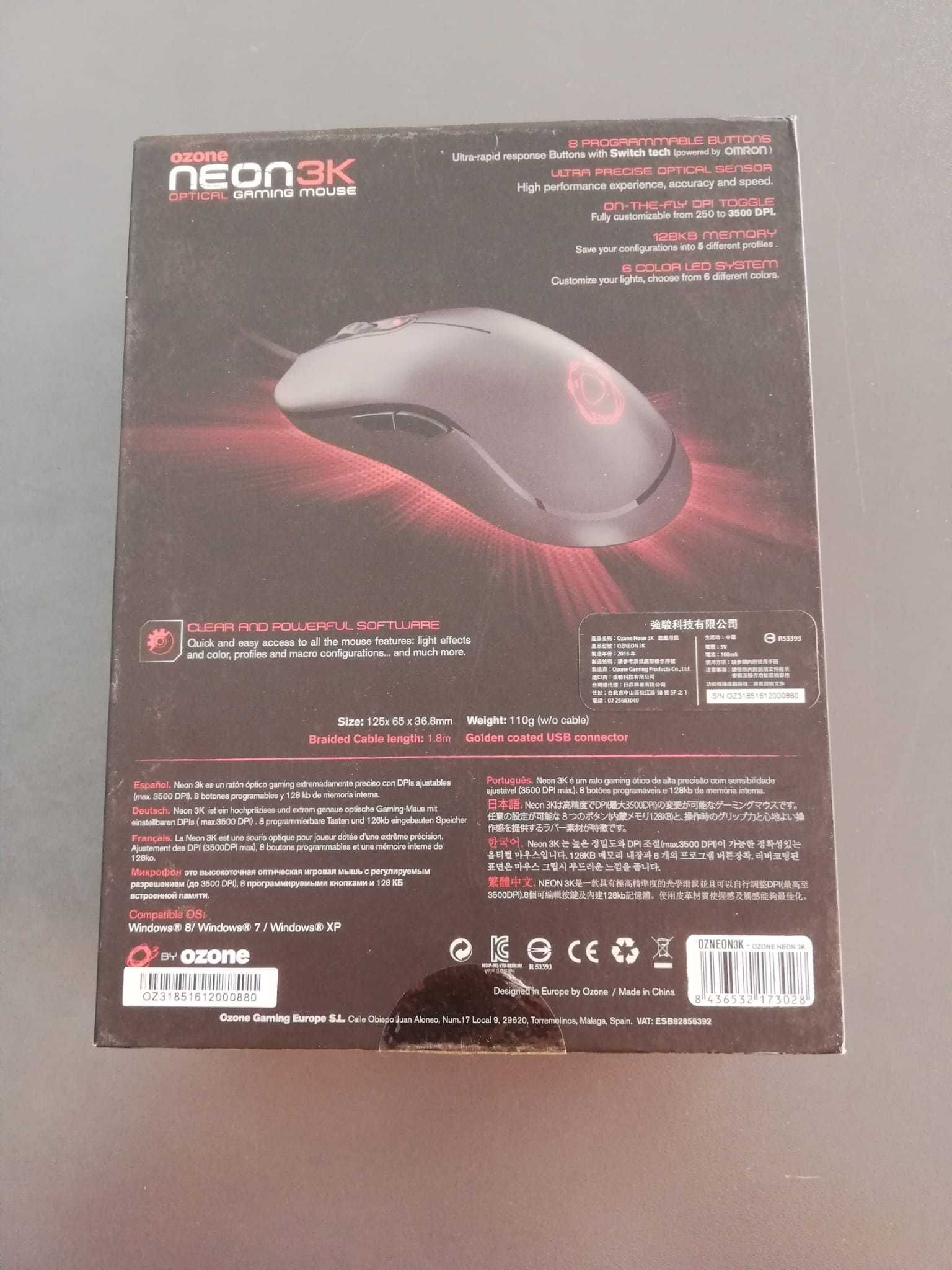 Rato Ozone Neon 3k - NOVO