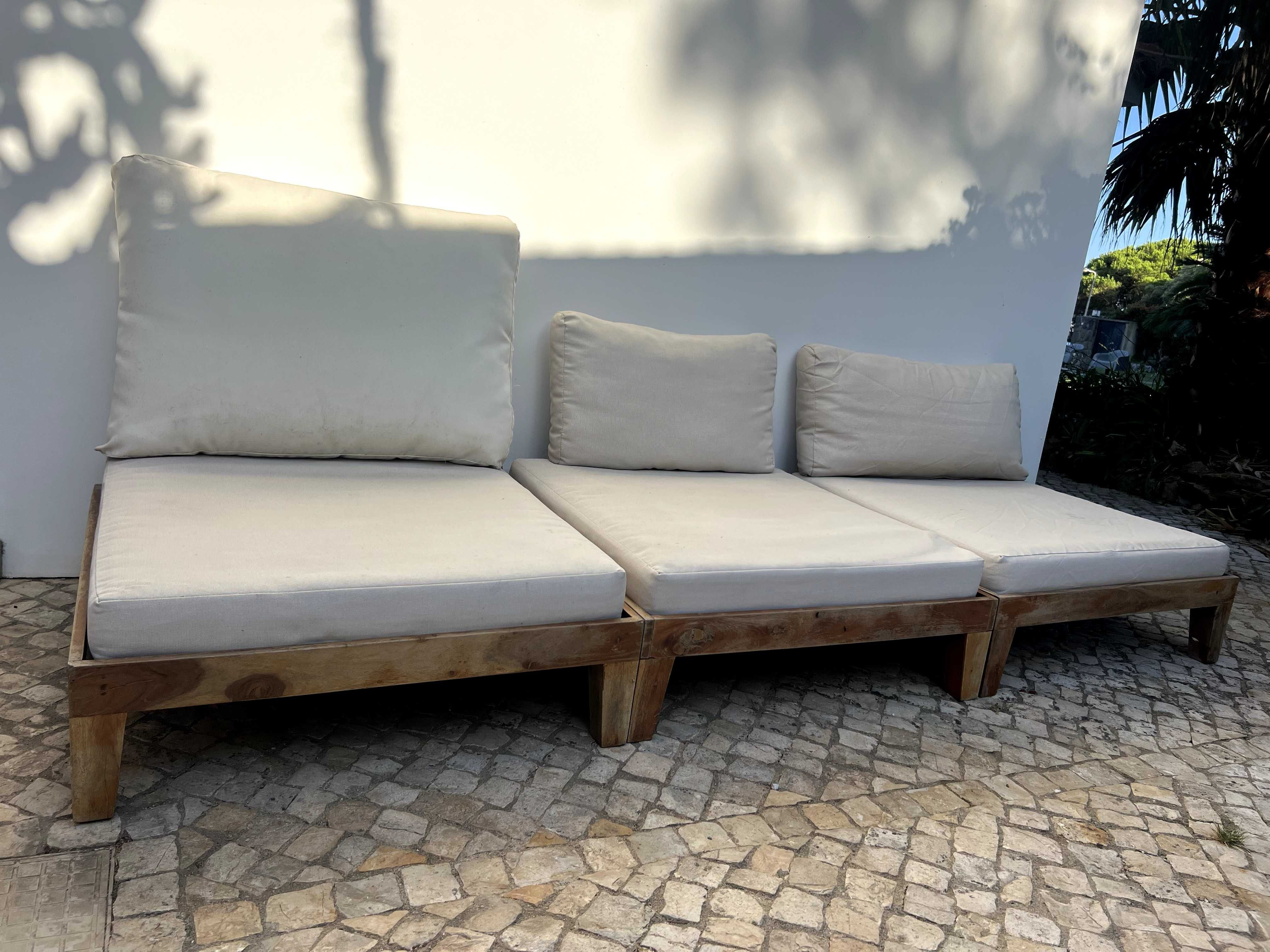 Sofa modular 80x80x30 (3 peças) da SKLUM