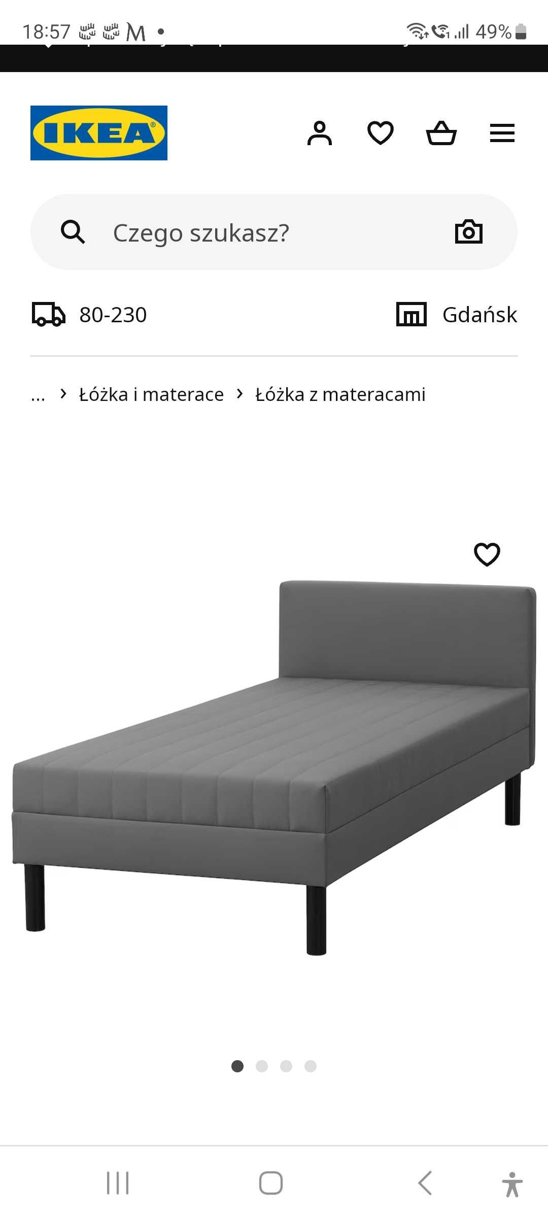 Łóżko Svelgen Ikea