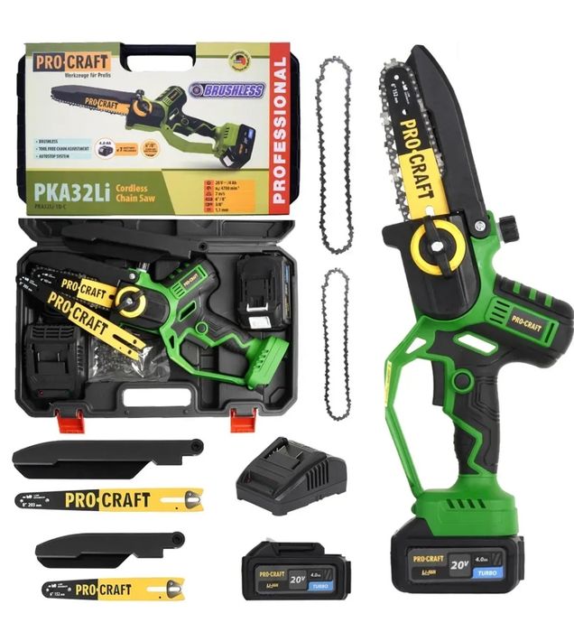 Аккумуляторная цепная пила Procraft PKA32Li (С 1 акб)