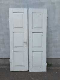 Drzwi dwuskrzydłowe, drewniane, przedwojenne 57x195,
