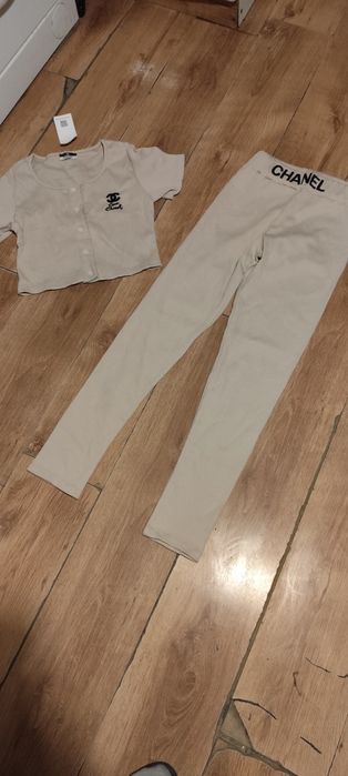 Komplet beżowy m/ L nowy