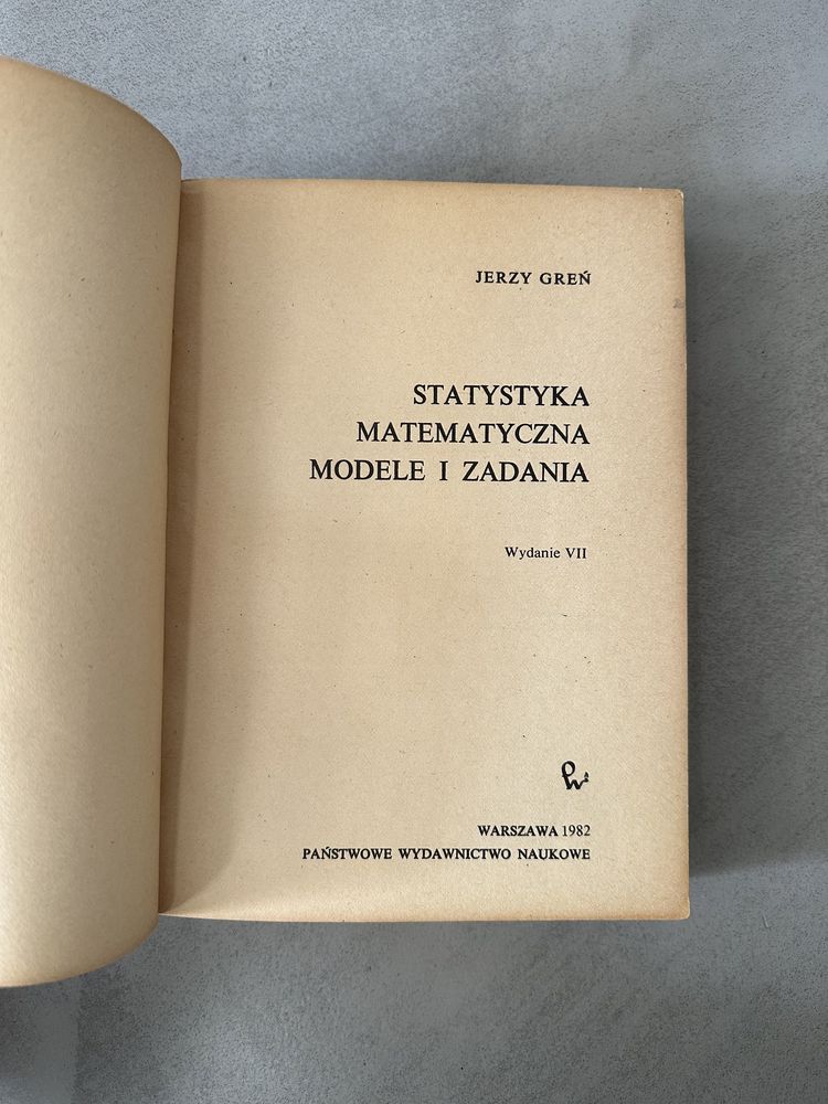 Książka do matematyki statystyka matematyczna studia