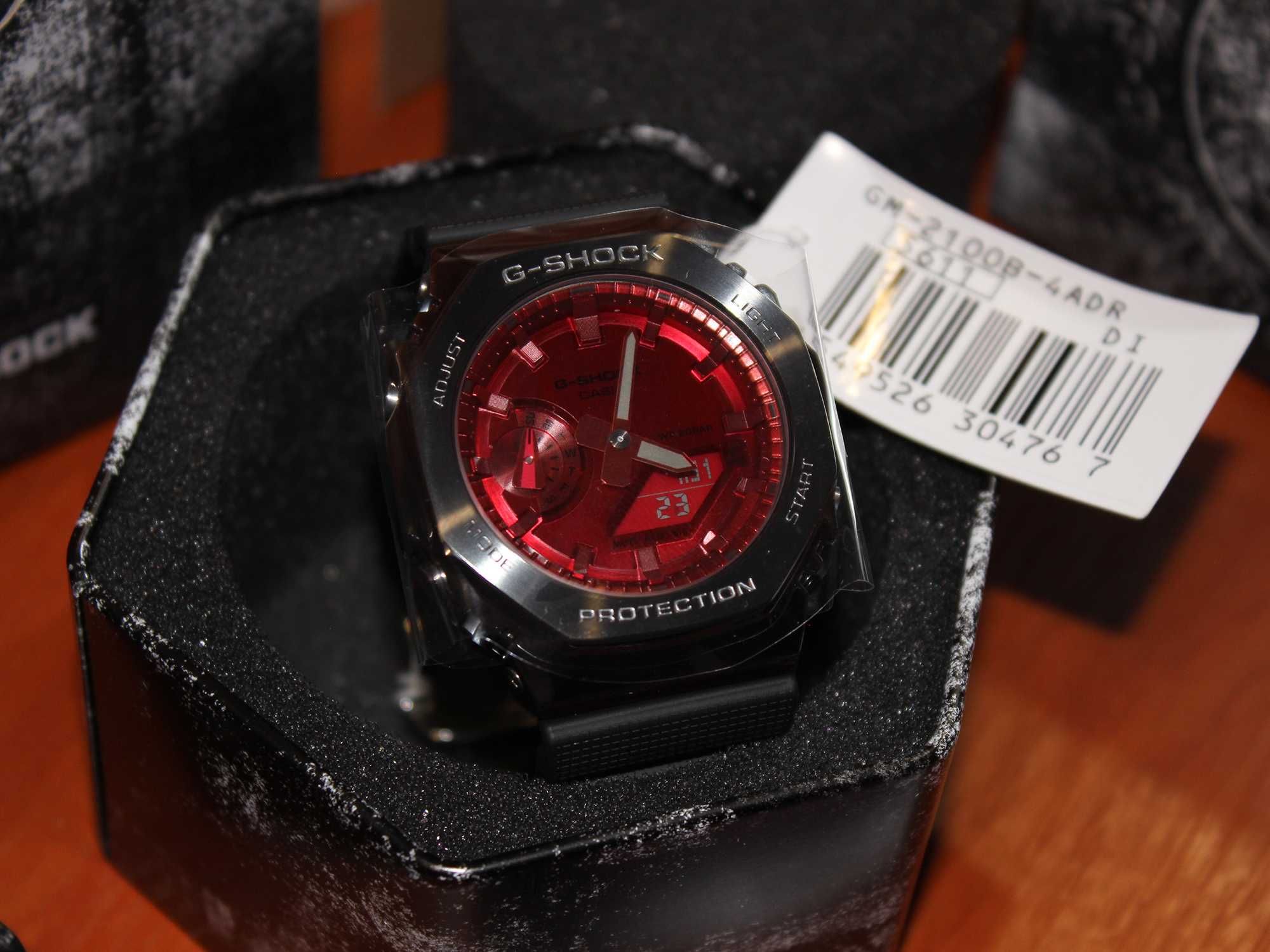 Casio G-Shock GM-2100B-4ADR чоловічий годинник оригінал металевий часы
