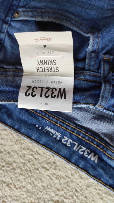 Jeansy Denim Co Stretch Skinny Low rise rozm 32/32 81/81 cm nowe metki