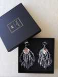 Brincos Chandelier Balmain for H&M White Crystal