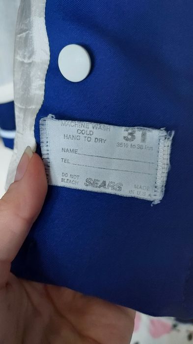 Stary płaszczyk SEARS dziewczęcy oryginalny vintage granatowy