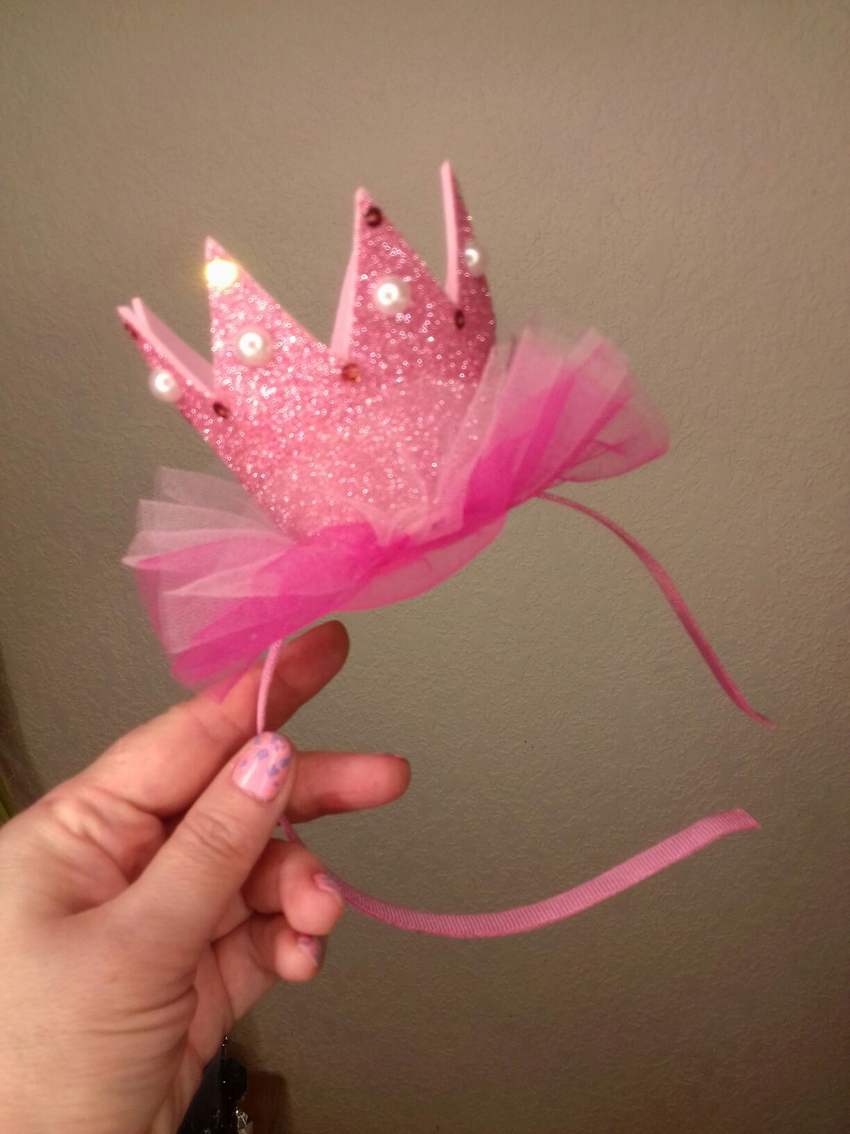 Корона и волшебная палочка Набор для принцессы Обруч Повязка розовая