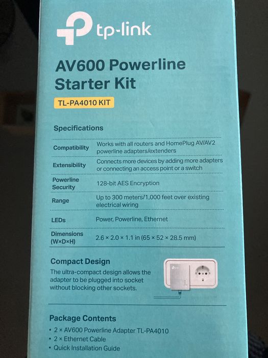 TP-LINK TL-PA4010 KIT Powerline Adapter Starter Kit