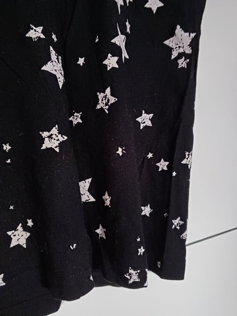 T-shirt Fishbone XS 34 lub S 36 czarny w gwiazdki gwiazdy Emu