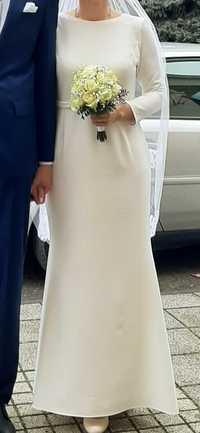 Suknia ślubna długi rekaw XL XXL sukienka