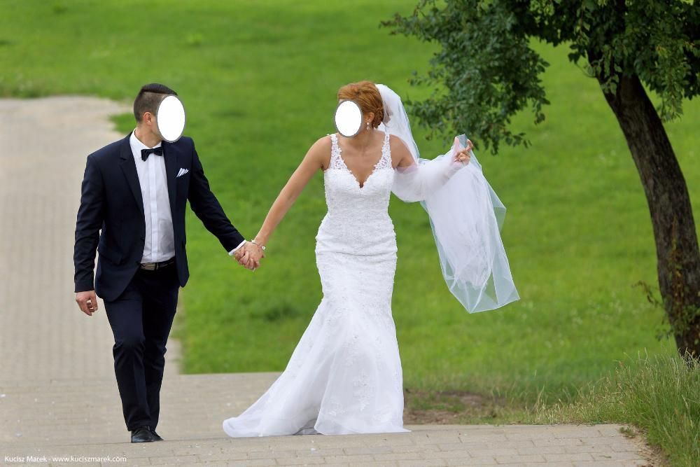 Suknia Ślubna, rybka, syrenka,dopasowana