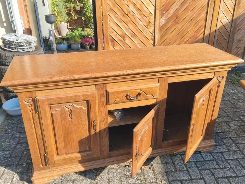 Duża komoda dębowa komoda pod telewizor lity pełny dąb