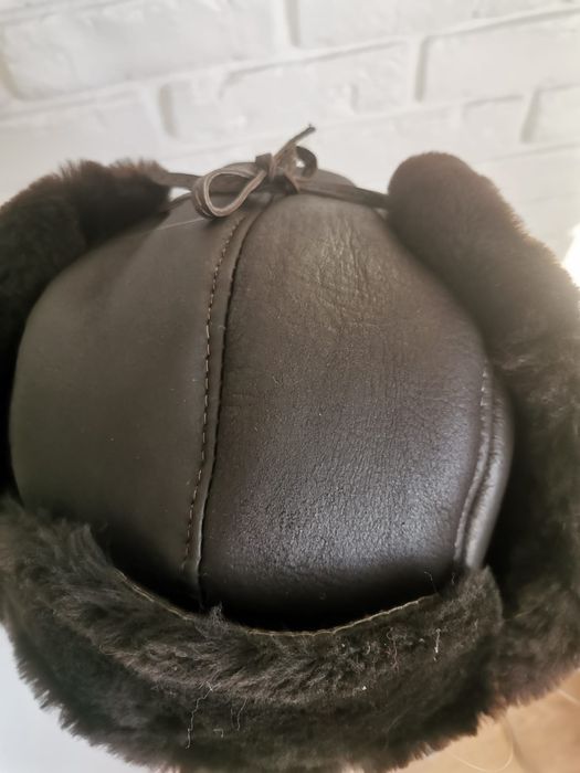 Czapka papacha skórzana