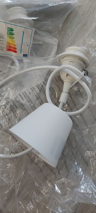 Candeeiro cabo suspensão Apia branco 2 unidades