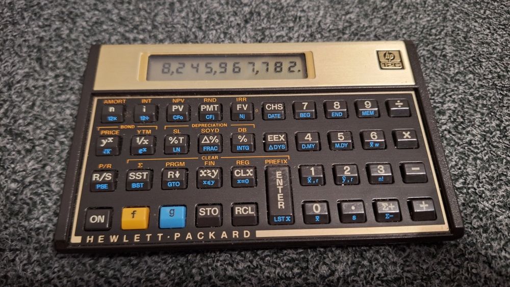 Kalkulator finansowy / biznesowy HEWLETT-PACKARD HP 12C + Baterie.