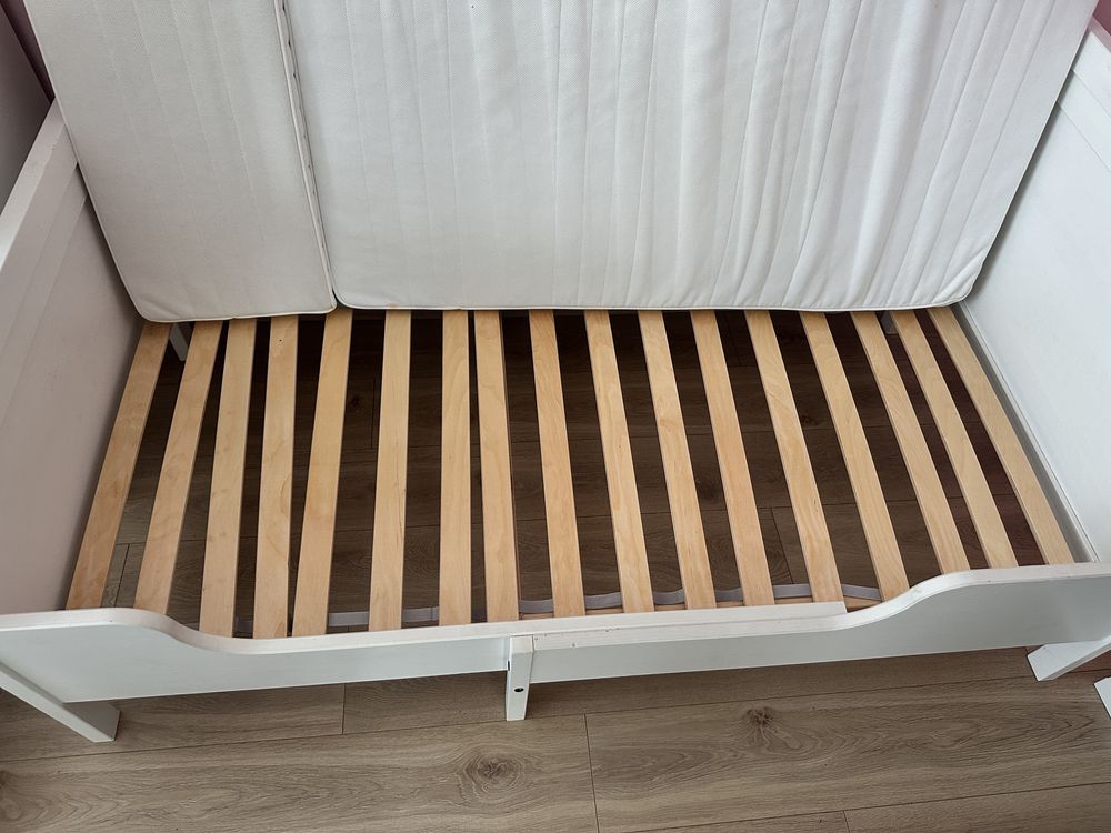Łóżko rozsuwane IKEA SUNDVIK + Materac INNERLIG 3 cz.