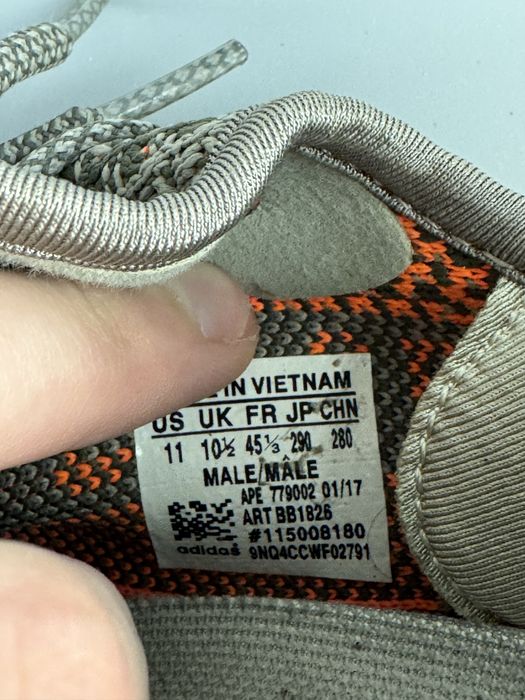 Розмір 45 28.5 см Чоловічі кросівки Adidas Yeezy Boost 350 V2 Beluga