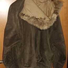 Blusão em pele autentica com capuz removivel L-XL Arturo.