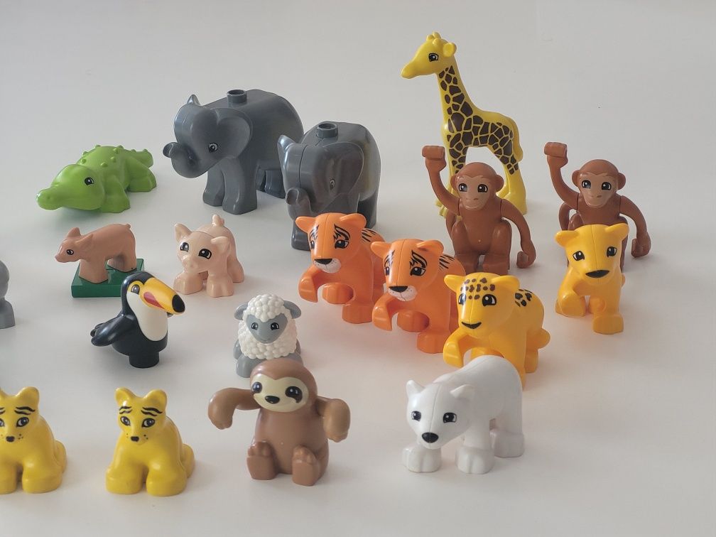 ZOO i FARMA zwierzęta  małpka krokodyl tygrys żółw orygin LEGO DUPLO