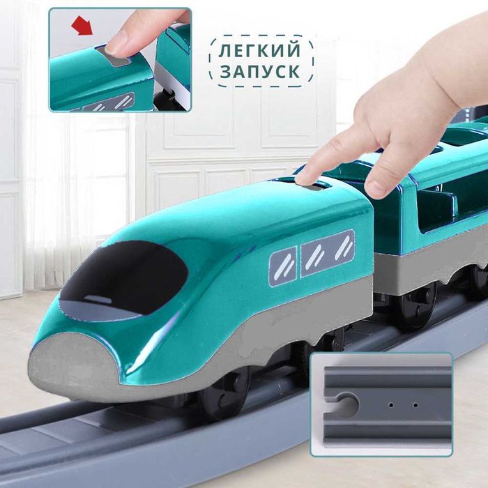 Іграшкова дитяча залізна дорога потяг поїзд паровоз залізниця електрич