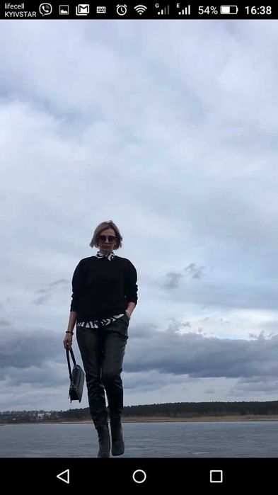 штани з екошкіри