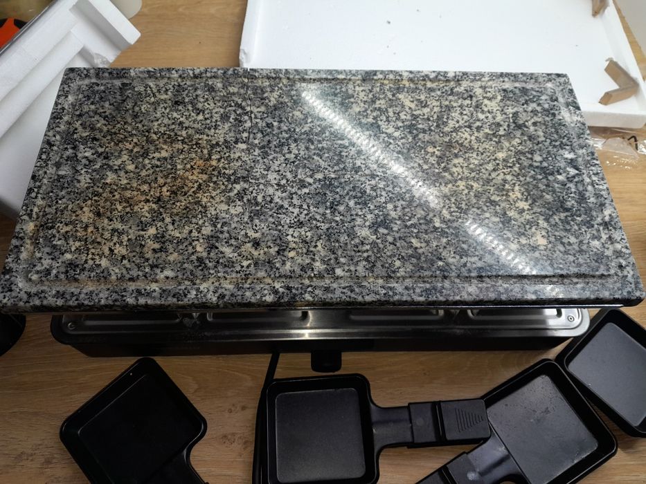 Grill elektryczny raclette severin 2372 8 patelni 1300w kamień natural