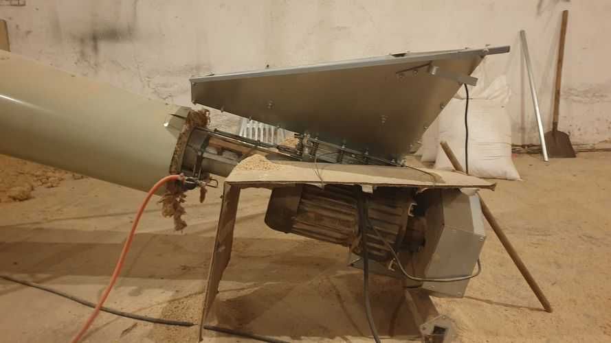 suszarnia trocin na gaz ogrzewany podajnik ślimakowy +peleciarka 7,5kW