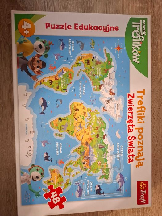Sprzedam Puzzle 48 Trefliki poznają zwierzęta świata Prezent, Upominek