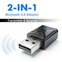Адаптер Bluetooth 5 аудио приемник передатчик 2в1 ресивер трансмиттер