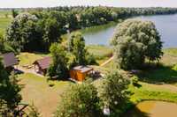 Domki Bajkowa Przystań przy jeziorze Zbyszewickim w Wlkp. Sauna