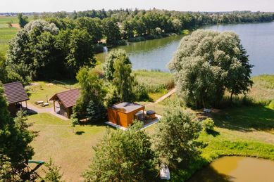 Domki Bajkowa Przystań przy jeziorze Zbyszewickim w Wlkp. Sauna