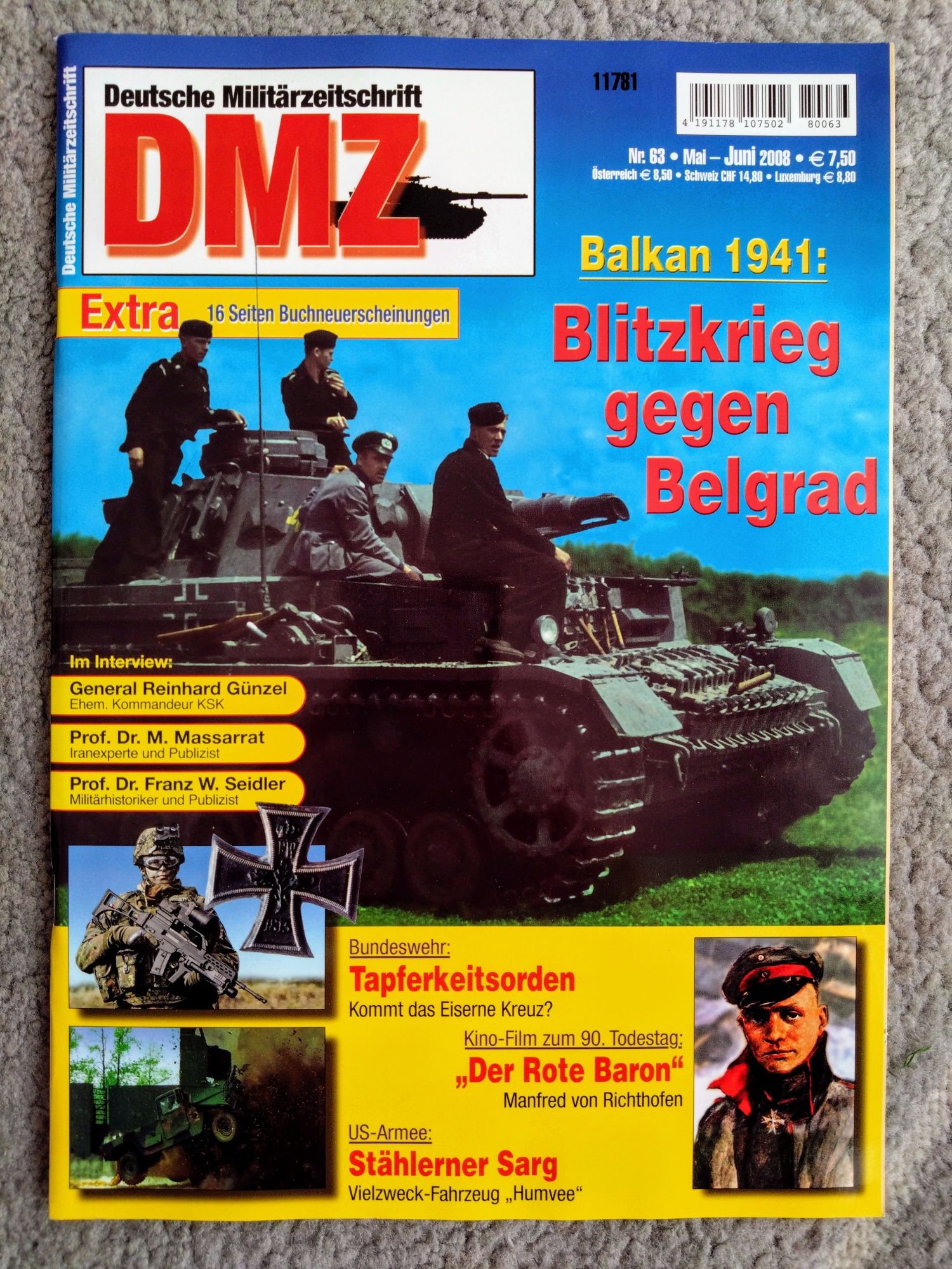 DMZ Deutsche Militarzeitschrift - 2008 rok 4 sztuki.