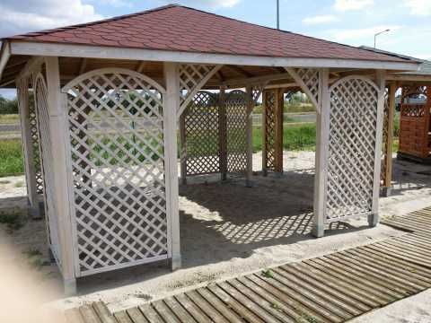 Altana drewniana ogrodowa Marysia 400 x 400 cm Słupy 9 x 9 cm