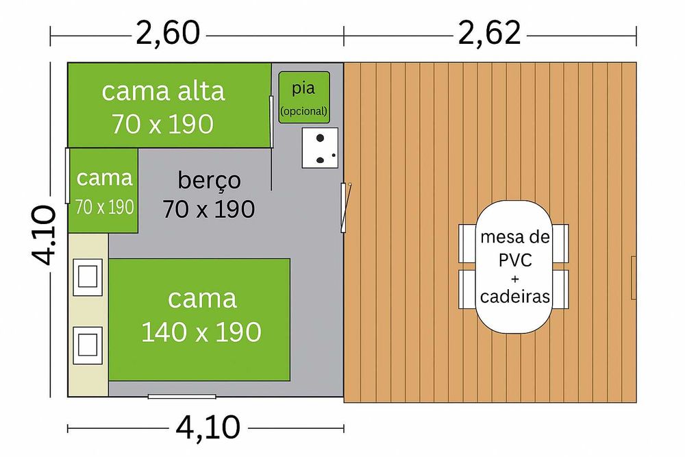 Mobile Home - Casa Portátil - Habitação Móvel - Tenda Retráctil T1