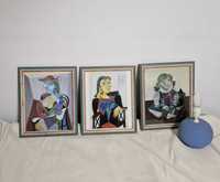 Quadros com gravuras de Picasso + candeeiro a condizer