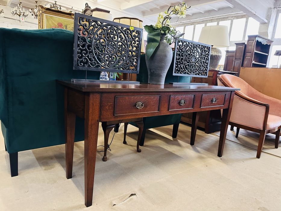 Wyjątkowa :) Duża i klimatyczna konsola dębowa z szufladami :)