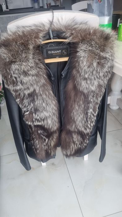 Продам кожанку з натуральним хутром