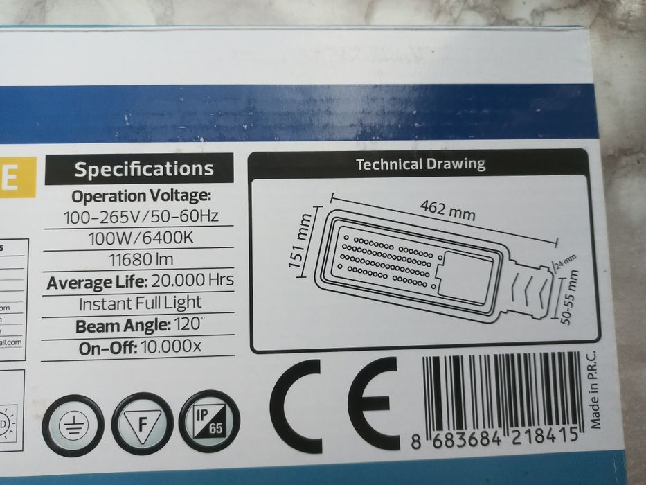 Светодиодный уличный светильник Horoz Electric Vegas-100.
Ниже при